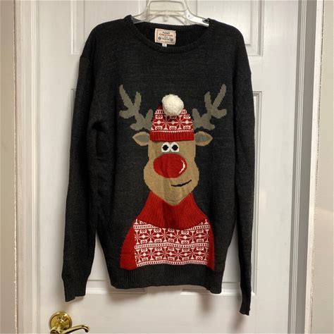 Daisyboutique Men's Christmas Rudolph Sweater