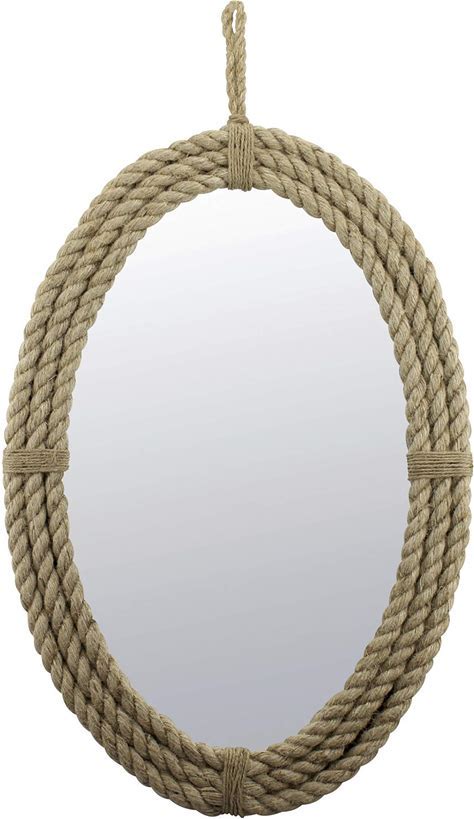 Stonebriar Decorative Oval Rope Mirror