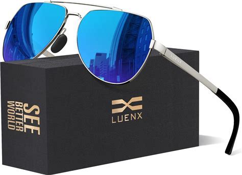 LUENX Aviator Sunglasses for Men and Women