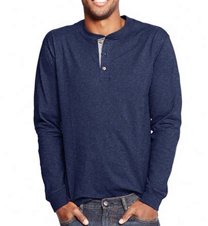 Hanes Men's Long-Sleeve Beefy Henley Shirt